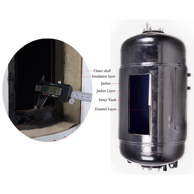 Dia 500mm Jaket Pertukaran Panas Daya Surya enameling Hot Water Cylinder vertikal Tangki Air Daya Surya