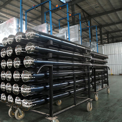 137x1860mm ukuran besar tabung kolektor surya efisiensi tinggi tiga target semua kaca termal tabung vakum surya